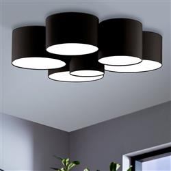 Pastore 2 Black Six Light Semi-Flush Fitting 99509