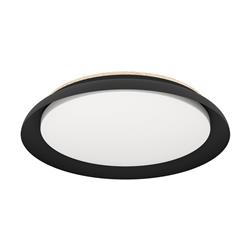 Penjamo 1 Wood And Black LED Flush Fitting 900857