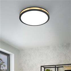 Pescaito LED Black And Gold Flush Ceiling Fitting 99406