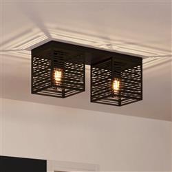 Piedritas Black Double Ceiling Light 900356