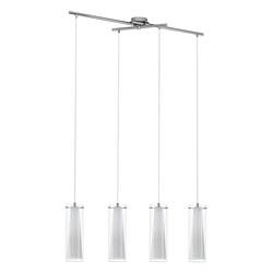 Pinto Four Lamp White Pendant Ceiling Light 89834