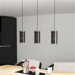 Pinto Textil 1 Black 3 Bar Pendant Light 900342