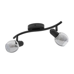 Pollica Steel Black Double Arm Spotlight 98625