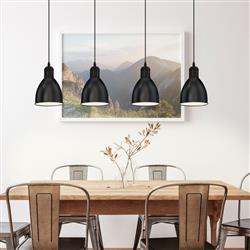 Priddy Vintage Ceiling Black And White 4 Bar Pendant 49466