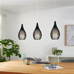 Razoni Black 3 Bar Pendant Light 94389