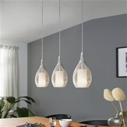 Razoni White 3 Bar Pendant Light 94388