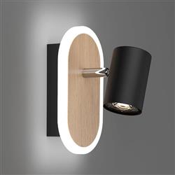 Rimbocchi Black And Brown LED Wall Spot 901631