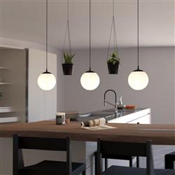 Rondo 3 Black And White 3 Bar Pendant Light 900512