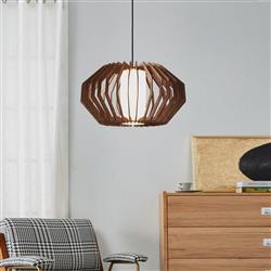 Rusticaria Brown And White Pendant Ceiling Light 900386