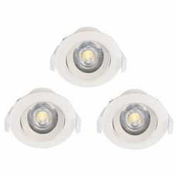 Sartiano LED IP44 Rated White Pack Of Three Spot Lights 32896