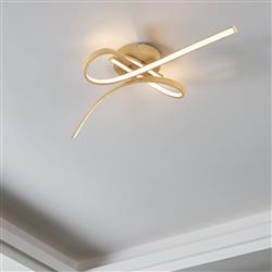 Selvina 2 LED Light Brown Flush Ceiling Fitting 901103