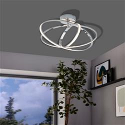 Selvina Chrome Three Arm LED Ceiling Light 96306