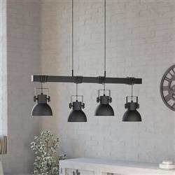 Shirebrook Black Four Light Ceiling Pendant 43726