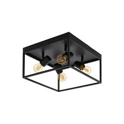 Silentina Black Four Lamp Ceiling Light 98334