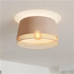 Tabley Black And Brown Flush Ceiling Fitting 43974