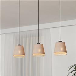 Tabley Black And Brown Triple Bar Pendant 43976