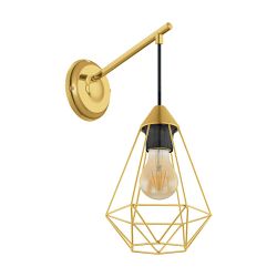 Tarbes Brass And Black Wall Light 43684