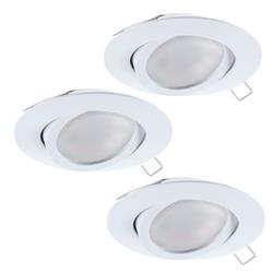 Tedo White Recessed LED Downlights Pack Of Three 31683