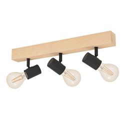 Townshend 3 Wood Triple Ceiling Spotlight