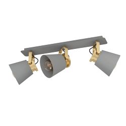 Twicken Grey And Gold Triple Adjustable Spotlight 43837