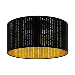 Varillas Steel Fabric Black/Gold Semi-Flush Ceiling Light 98311