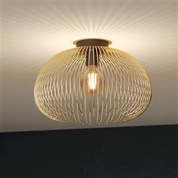 Venezuela Black And Gold Flush Ceiling Light 900165