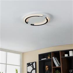 Zampote LED White And Black Flush Ceiling Light 900328