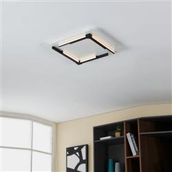 Zampote LED White And Black Flush Square Light 900329