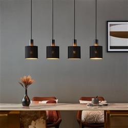 Zaragoza Black And Gold 4 Bar Pendant 900148