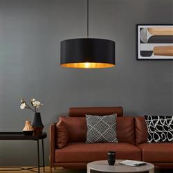 Zaragoza Black And Gold Large Ceiling Pendant Light 900146