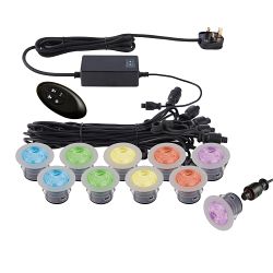 Ikon Pro LED RGB Remote Control Decking Light Kit 59138