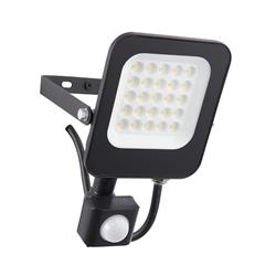 Guard LED Matt Black IP65 20 Watt PIR Wide Angle Beam Floodlight 108673