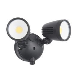 Salde IP54 LED Matt Black CCT Twin Outdoor Spotlight 99544