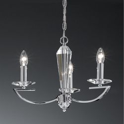 Artemis 3 Arm Crystal Chadelier 