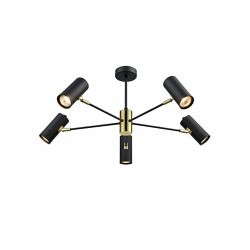 Aspect Black/Gold Ceiling Spotlight Fitting FL2402-5