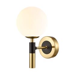 Axle Matt Black And Aged Brass Wall Light FL2474-1