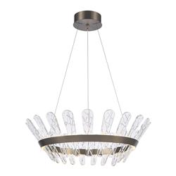 Beatrice LED 750mm Brushed Brass And Delicate Crystal Pendant PCH469