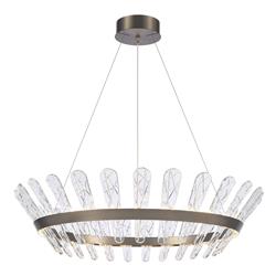 Beatrice LED 950mm Brushed Bronze And Decorative Crystal Pendant Fitting PCH470