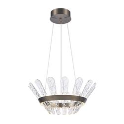 Beatrice LED 550mm Brushed Bronze And Crystal Glass Pendant PCH468