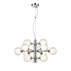 Bubble Chrome Twelve Light Ceiling Pendant Fitting FL2400-12