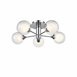 Bubble Chrome/Clear/Frosted Glass Semi-Flush Ceiling Light FL2400-5