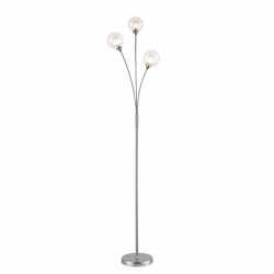 Bubble LED Polished Chrome/ Clear Glass Floor Lamp SL237