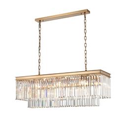 Perdita 11 Light Rectangular Crystal Pendant