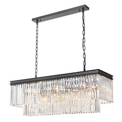 Perdita 11 Light Rectangular Crystal Pendant