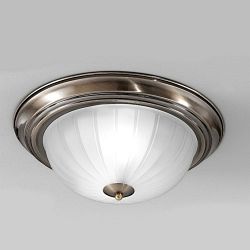 Bronze And Opal Glass 355mm Flush Ceiling Light CF5643