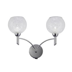 Chrysalis 2 Light Chrome Switched Wall Light FL2359/2