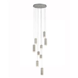 Arnie Satin Brushed Finished 9 Light Cluster Pendant