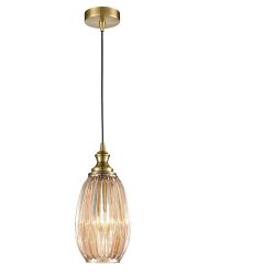 Davette Fluted Glass Single Pendant