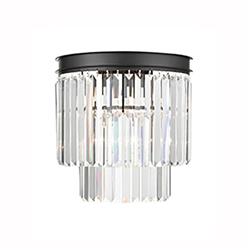 Perdita Three Light Matt Black Crystal Wall Bracket FL2413-3