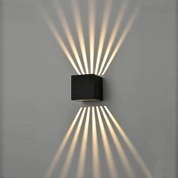 Aura LED Matt Black Outdoor Wall Light EXT6629